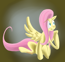 Size: 799x760 | Tagged: dead source, safe, artist:dynamo-deepblue, fluttershy, pegasus, pony, g4, female, sitting, solo