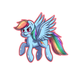 Size: 1024x1024 | Tagged: safe, artist:tikrs007, rainbow dash, pegasus, pony, g4, female, mare, simple background, smiling, solo, spread wings, transparent background