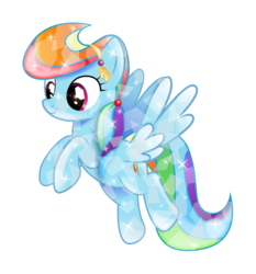 Size: 3471x3717 | Tagged: safe, artist:infinitewarlock, rainbow dash, g4, crystallized, female, high res, race swap, simple background, solo, transparent background, vector