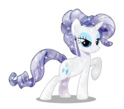 Size: 3758x3321 | Tagged: safe, artist:infinitewarlock, rarity, g4, crystal rarity, crystallized, female, high res, race swap, simple background, solo, transparent background, vector