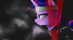 Size: 1400x764 | Tagged: safe, artist:supermare, twilight sparkle, g4, adventure in the comments, big boss, crossover, female, future twilight, konami, metal gear, metal gear solid, metal gear solid 5, no fun allowed, nuclear in the comments, parody, solid sparkle, solo, song in the comments, spoilers in the comments, venom snake, video game