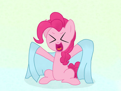 Size: 1024x768 | Tagged: safe, artist:php54, pinkie pie, earth pony, pony, g4, blanket, cute, diapinkes, female, mare, solo
