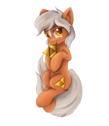 Size: 1954x2250 | Tagged: safe, artist:ardail, edit, earth pony, pony, blushing, cropped, cute, epona, eponadorable, female, looking at you, mare, nom, on side, ponified, simple background, smiling, solo, the legend of zelda, transparent background, triforce