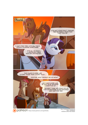 Size: 3541x5016 | Tagged: safe, artist:gashiboka, doctor whooves, fluttershy, rarity, roseluck, time turner, pony, comic:recall the time of no return, g4, butt, comic, male, patreon, patreon logo, plot, stallion
