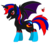 Size: 959x834 | Tagged: safe, artist:cryoflaredraco, oc, oc only, oc:cryoflare, oc:dark cryoflare, alicorn, pony, alicorn oc, donut steel, evil counterpart, evil smile, solo