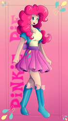 Size: 2160x3840 | Tagged: safe, artist:oobrushstrokeoo, pinkie pie, human, g4, bookmark, female, high res, humanized, solo