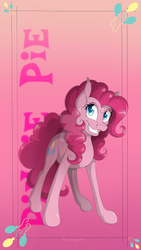 Size: 1837x3265 | Tagged: safe, artist:oobrushstrokeoo, pinkie pie, earth pony, pony, g4, bookmark, female, mare, solo