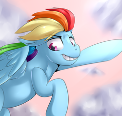 Size: 1280x1207 | Tagged: safe, artist:sourspot, rainbow dash, g4, female, flying, solo