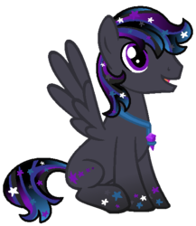 Size: 461x531 | Tagged: safe, artist:monkfishyadopts, oc, oc only, oc:abyssal eternity, base used, gradient hooves, gradient mane, solo, stars, universe pony