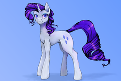 Size: 1024x683 | Tagged: safe, artist:sasho-shirokami, rarity, g4, female, messy mane, solo