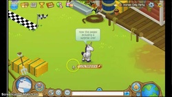 Size: 1280x720 | Tagged: safe, screencap, rarity, g4, animal jam, chat bubble, computer mouse, hay