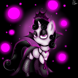 Size: 1280x1280 | Tagged: safe, artist:paulpeopless, sweetie belle, g4, female, fishnet stockings, gothic, solo