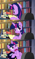 Size: 1280x2160 | Tagged: safe, twilight sparkle, alicorn, pony, do princesses dream of magic sheep, g4, book, female, solo, twilight sparkle (alicorn)