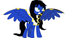 Size: 1600x934 | Tagged: safe, oc, oc only, oc:midnight gale, pegasus, pony, armor, female, mare, solo