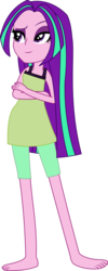 Size: 575x1442 | Tagged: safe, artist:sketchmcreations, aria blaze, equestria girls, g4, alternate clothes, alternate hairstyle, barefoot, clothes, feet, female, loose hair, nightgown, pajamas, simple background, sleeveless, solo, swapped feet, transparent background