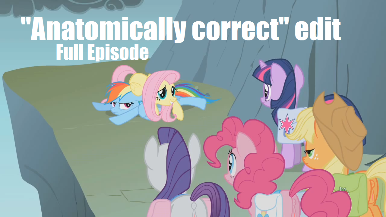 975805 - explicit, artist:pone-junk-edits, edit, edited screencap,  screencap, applejack, fluttershy, pinkie pie, rainbow dash, rarity,  twilight sparkle, dragonshy, g4, my little pony: friendship is magic,  anatomically correct, announcement, anus ..., image size:1280x720