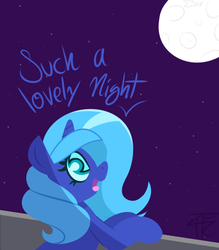 Size: 683x781 | Tagged: dead source, safe, artist:php92, princess luna, pony, g4, dialogue, female, filly, moon, open mouth, solo, woona