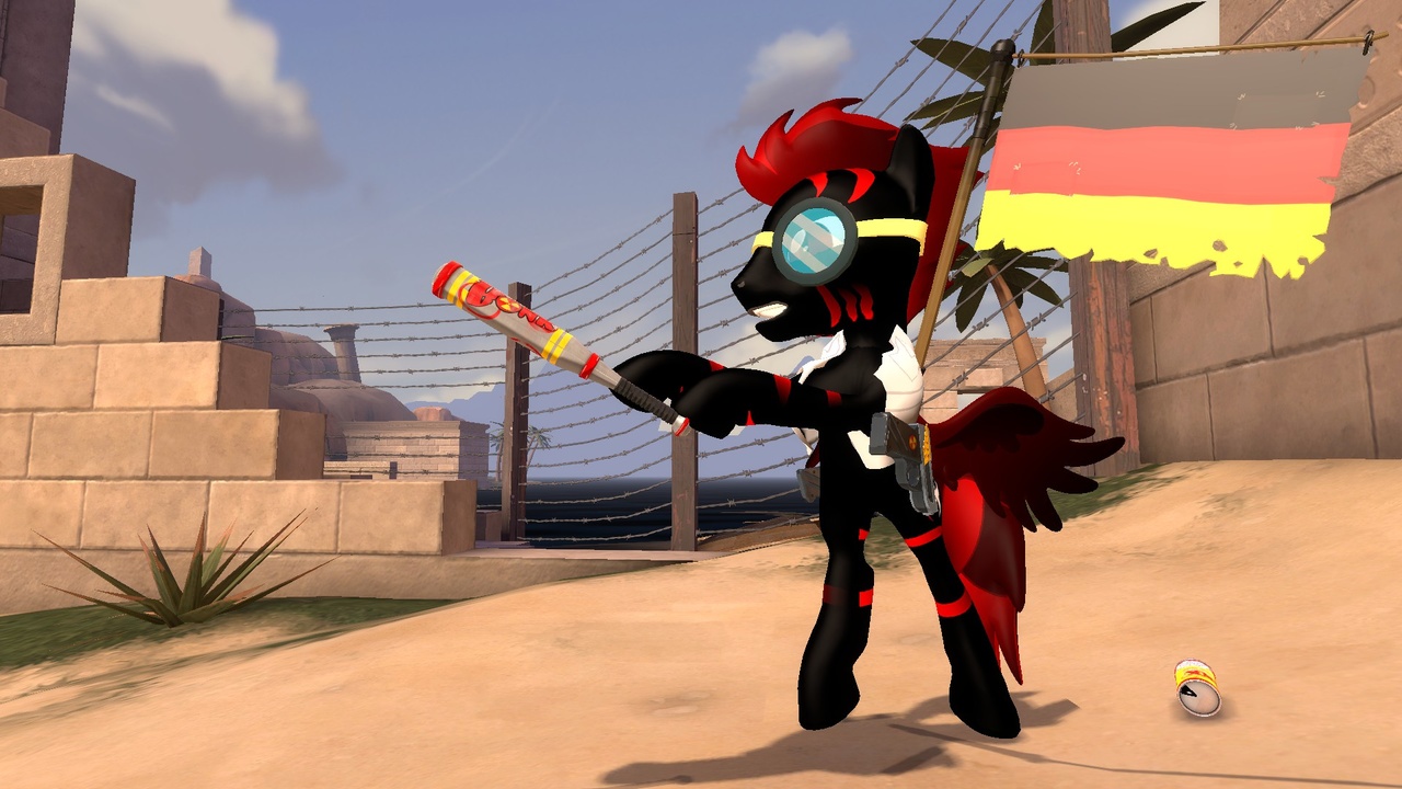 975985 safe, artisthazard redmane, oc, oc only, ochazard redmane, 3d, baseball bat, bonk