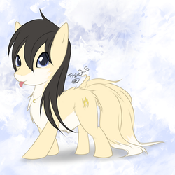 Size: 800x800 | Tagged: safe, artist:metalrenamon, oc, oc only, oc:faiz, pony, fluffy, solo, tongue out