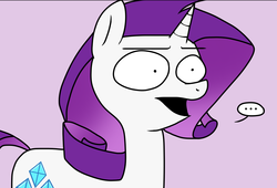 Size: 1012x687 | Tagged: safe, artist:mushroomcookiebear, edit, rarity, g4, ..., cropped, faic, female, reaction image, simple background, solo, surprised, wat