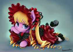 Size: 3500x2500 | Tagged: safe, artist:beamsaber, pony, clothes, crossover, dress, female, high res, mare, ponified, rozen maiden, shinku, solo