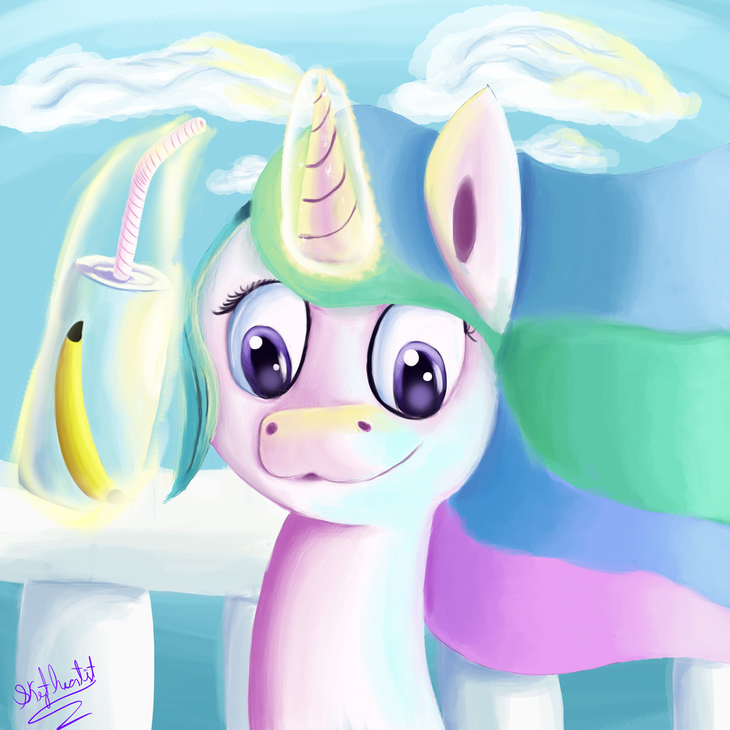 #1056954 - safe, artist:xskytheartist, princess celestia, pony, female ...