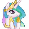 Size: 100x100 | Tagged: safe, artist:pohwaran, princess celestia, alicorn, pony, g4, animated, clapping, female, icon, looking up, mare, picture for breezies, reaction image, simple background, smiling, solo, transparent background