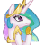 Size: 100x100 | Tagged: safe, artist:pohwaran, princess celestia, alicorn, pony, g4, animated, clapping, female, icon, looking up, mare, picture for breezies, reaction image, simple background, smiling, solo, transparent background
