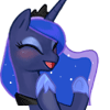 Size: 100x100 | Tagged: safe, artist:pohwaran, princess luna, g4, animated, clapping, cute, female, happy, icon, lunabetes, simple background, solo, transparent background