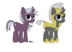 Size: 5400x3900 | Tagged: safe, artist:tentajack, oc, oc only, oc:whispen, cyoa:royal guard survival, duo, female, guardsmare, mare, royal guard, simple background, transparent background, vector