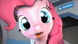 Size: 1280x720 | Tagged: safe, artist:hellhounds04, pinkie pie, earth pony, pony, g4, 3d, :p, cute, diapinkes, female, looking at you, silly, solo, source filmmaker, team fortress 2, tongue out