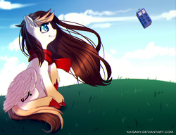 Size: 1100x845 | Tagged: safe, artist:ka-samy, oc, oc only, pegasus, pony, doctor who, solo, tardis