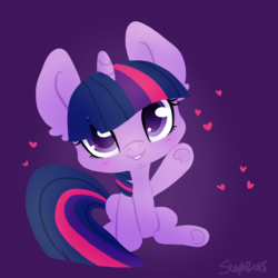 Size: 800x800 | Tagged: safe, artist:coffeecuppup, part of a set, twilight sparkle, g4, blushing, cute, female, heart, looking at you, solo, twiabetes, wingding eyes