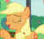 Size: 630x550 | Tagged: safe, screencap, applejack, g4, season 5, the mane attraction, animated, apple tree, female, loop, smiling, solo, tree
