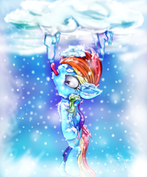 Size: 2500x3000 | Tagged: safe, artist:ferasor, rainbow dash, pony, g4, female, frozen, high res, icicle, licking, solo, stuck, tongue out