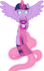 Size: 3000x4801 | Tagged: safe, artist:missgoldendragon, artist:yanoda, twilight sparkle, alicorn, pony, equestria girls, g4, my little pony equestria girls: friendship games, .svg available, commission, corrupted, female, magic capture device, magic theft, mare, possessed, role reversal, simple background, solo, transparent background, twilight sparkle (alicorn), vector, xk-class end-of-the-world scenario