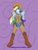 Size: 1024x1365 | Tagged: safe, artist:kasei-yoshi, rainbow dash, equestria girls, g4, belt, belt buckle, boots, chaps, clothes, cowboy boots, cowboy hat, cowgirl, female, finger gun, hat, jeans, pants, shirt, shoes, solo, stetson, vest, watermark, weapon