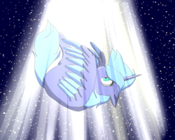 Size: 1024x819 | Tagged: safe, artist:coulorstrike, princess luna, g4, crepuscular rays, falling, female, moonlight, s1 luna, solo