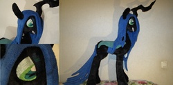Size: 11680x5792 | Tagged: safe, artist:glorius-age, queen chrysalis, g4, absurd resolution, irl, photo, plushie
