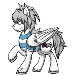 Size: 720x720 | Tagged: safe, artist:deyogee, pony, clothes, partial nudity, ponified, scar, simple background, solo, transparent background, unshorn fetlocks, yami bakura, yu-gi-oh!