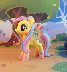 Size: 842x900 | Tagged: safe, artist:krowzivitch, fluttershy, pegasus, pony, g4, craft, female, figurine, photo, rainbow power, sculpture, solo, starry eyes, traditional art