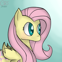 Size: 1024x1024 | Tagged: safe, artist:cherryberryshine, fluttershy, g4, female, no mouth, solo