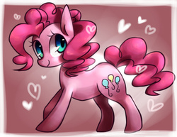 Size: 535x413 | Tagged: safe, artist:bae-mon, artist:nekosparker, pinkie pie, earth pony, pony, g4, collaboration, cute, diapinkes, female, heart, mare, solo