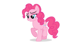 Size: 5000x3000 | Tagged: safe, artist:stardustalicorn, pinkie pie, g4, female, high res, raised hoof, shadow, simple background, solo, transparent background, vector