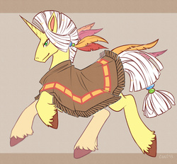 Size: 1079x1000 | Tagged: safe, artist:caninelove, oc, oc only, oc:racing diamond, pony, unicorn, clothes, poncho, solo