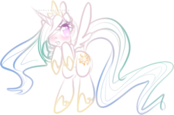 Size: 759x505 | Tagged: safe, artist:tehbuttercookie, princess celestia, g4, blushing, female, solo