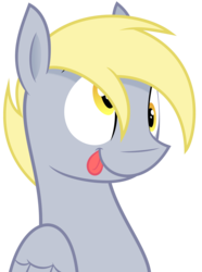 Size: 4260x5720 | Tagged: safe, artist:artsyambi, artist:slb94, derpy hooves, g4, absurd resolution, dopey hooves, rule 63, simple background, solo, tongue out, transparent background, vector