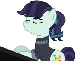 Size: 914x741 | Tagged: safe, artist:serennarae, coloratura, g4, eyes closed, musical instrument, piano, rara, rule 63, solo, tessiture