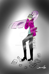 Size: 900x1350 | Tagged: safe, artist:sarahsz, coloratura, human, g4, boots, clothes, countess coloratura, female, humanized, jacket, leather jacket, solo, watermark