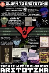 Size: 1024x1536 | Tagged: safe, artist:10art1, eagle, arstotzka, bomb, communism, dystopia, grenade, gun, image macro, jorji costava, meme, money, papers please, passport, pixel art, propaganda, tranquilizer, weapon